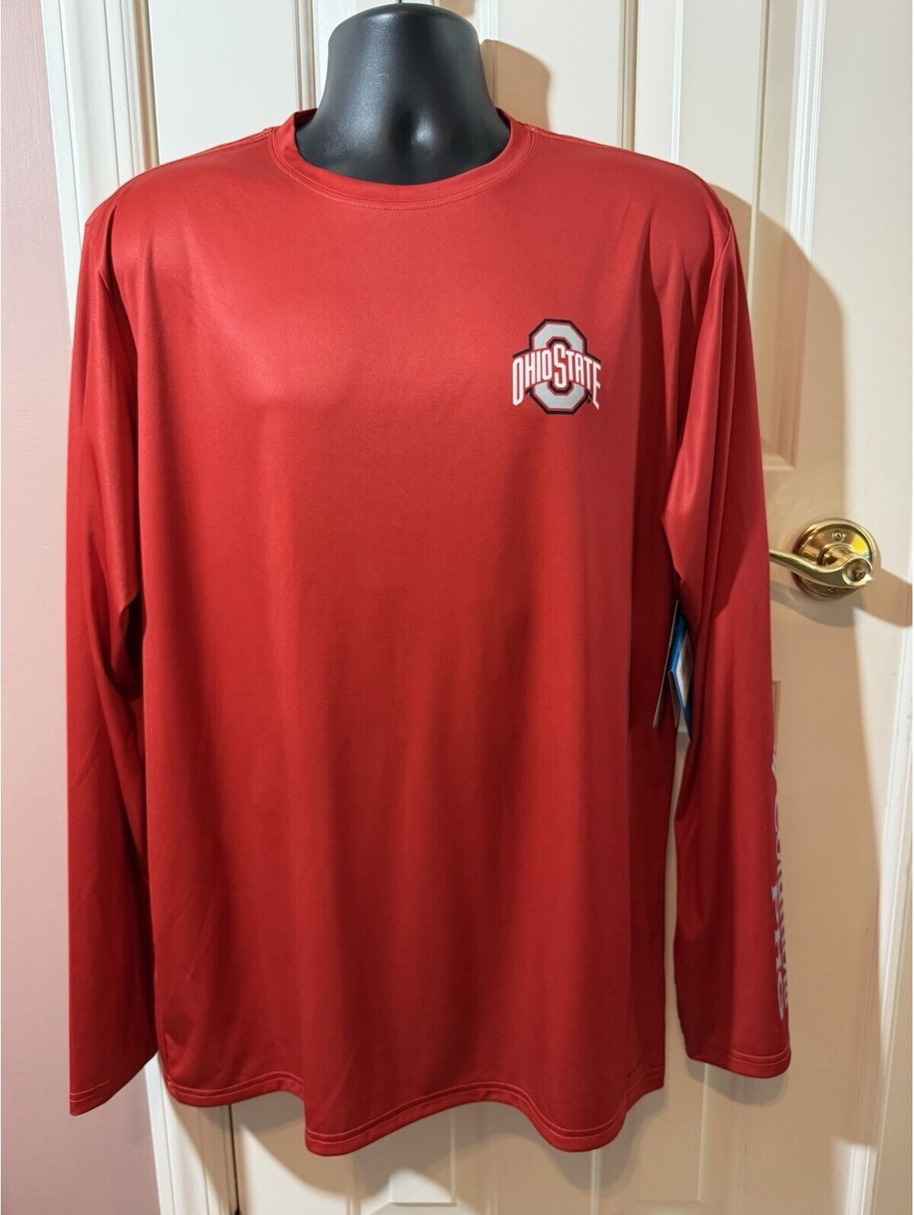 Columbia PHG Terminal Shot Ohio State Buckeyes Long Sleeve Shirt Mens L New